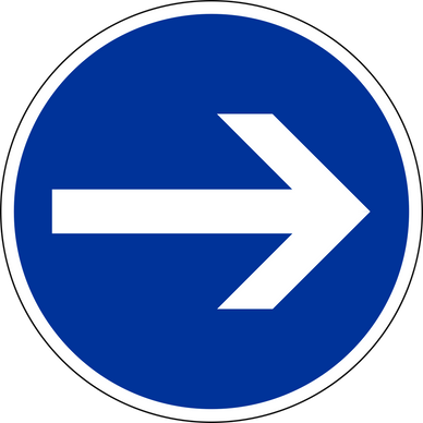 Right Arrow Road Sign